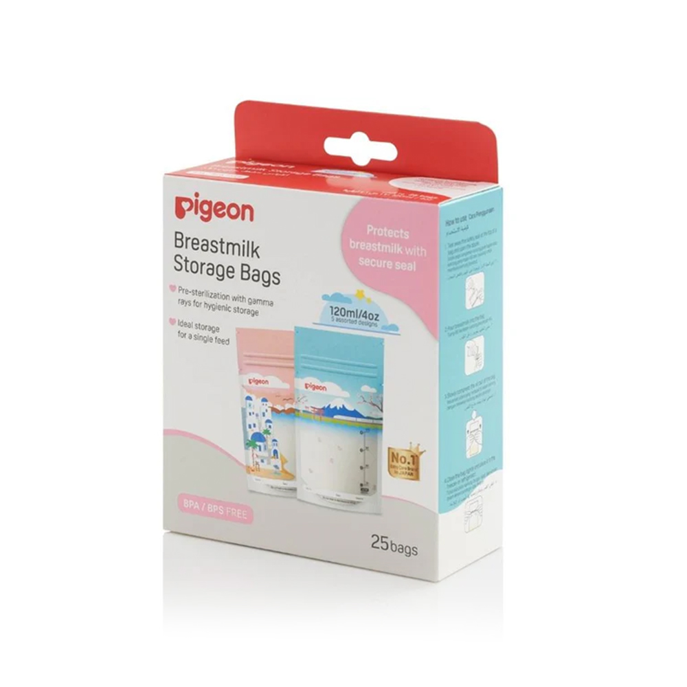 Pigeon breast milk storage bags 120ml 25bags